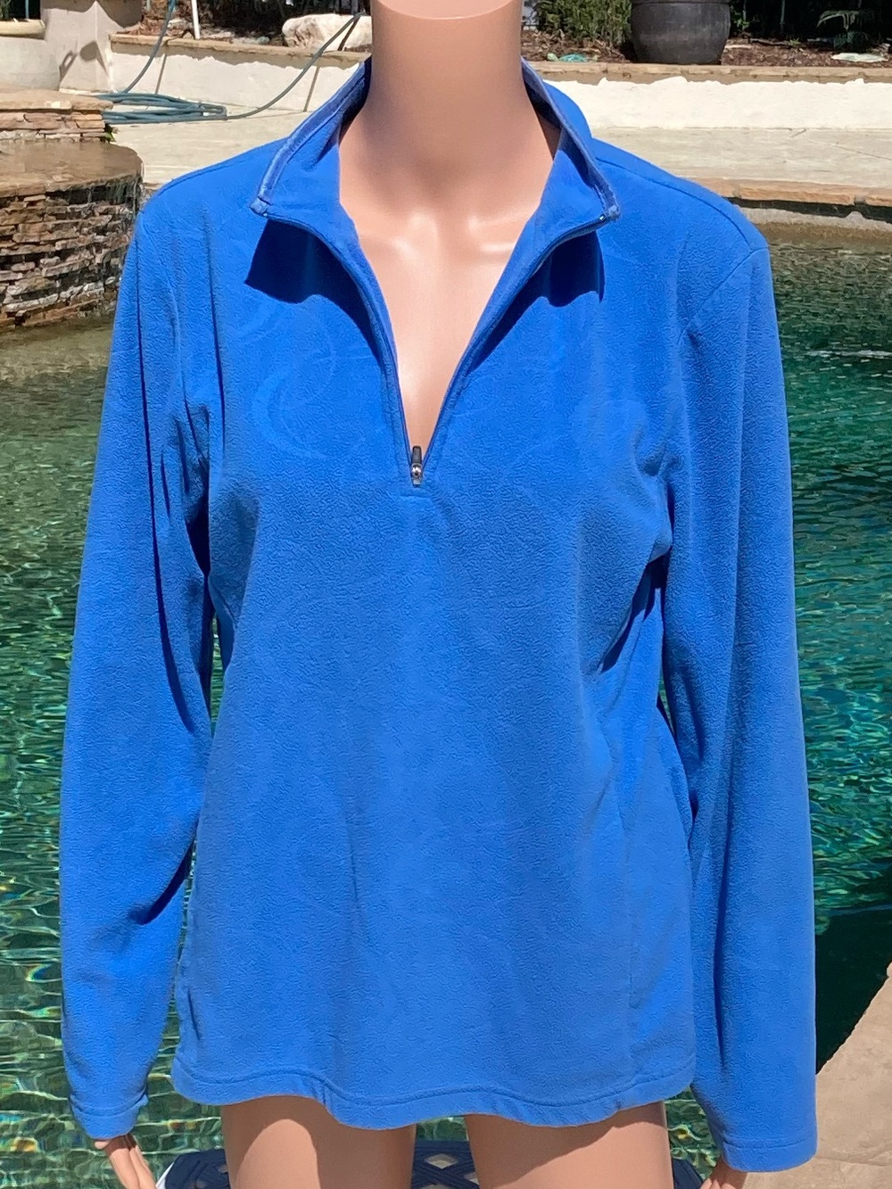 Athletech Quarter Zip Royal Blue Fleece Sweater Top